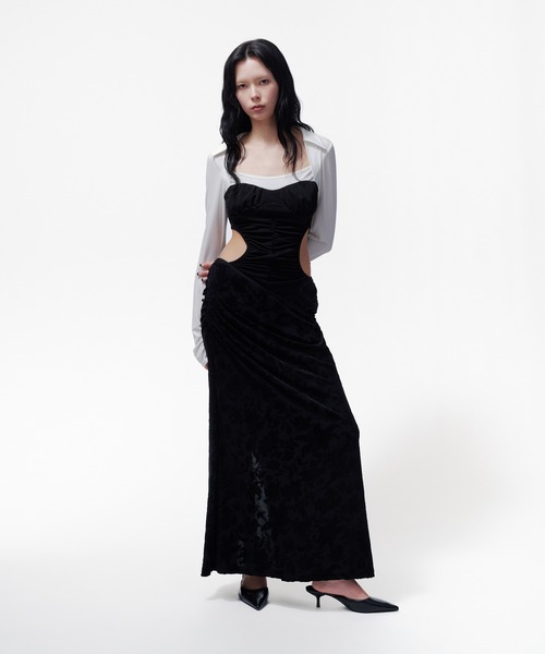 THINGS THAT MATTER(シングス ザット マター)の「VELOUR JACQUARD SKIRT / ベロアジャカードスカート(スカート・レディース・ブラック/ブルー・2/1)」の21枚目の写真