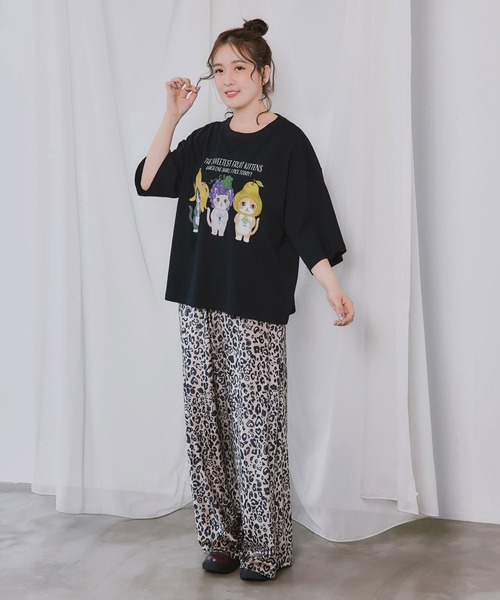 ScoLar(スカラー)の「163610:三柄展開 総柄ベロアパンツ(デニムパンツ・レディース・ベージュ/ブラウン/ブラック・M)」の15枚目の写真