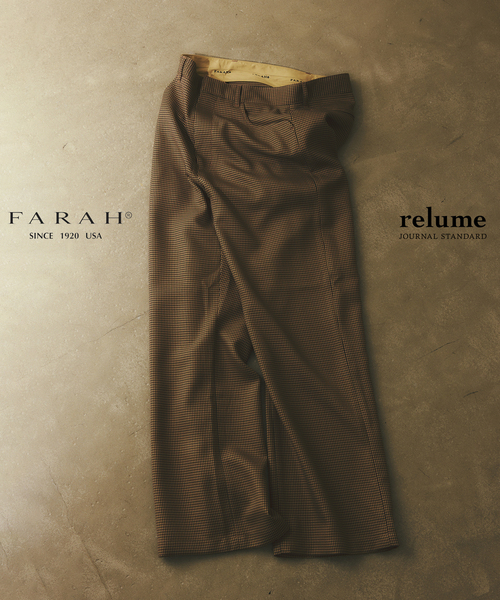 FARAH（ファーラー）の「FARAH / ファーラー 別注 パイプステム スラックス（スラックス・メンズ・チョコ/ブラック系その他/ベージュ・34/32）」の2枚目の写真