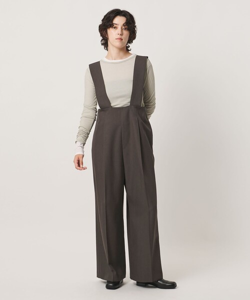 MARW UNITED ARROWS(マルゥ ユナイテッドアローズ)の「<MARW UNITED ARROWS>タック ハイウエスト サロペット(サロペット/オーバーオール・レディース・ダークブラウン/ネイビー/ブラック・38/34/36)」の2枚目の写真