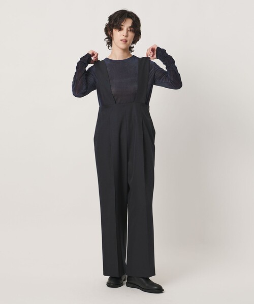 MARW UNITED ARROWS(マルゥ ユナイテッドアローズ)の「<MARW UNITED ARROWS>タック ハイウエスト サロペット(サロペット/オーバーオール・レディース・ダークブラウン/ネイビー/ブラック・38/34/36)」の9枚目の写真