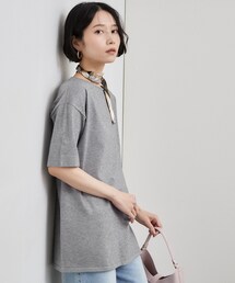ラメハイスリットチュニックニット【洗濯機OK】