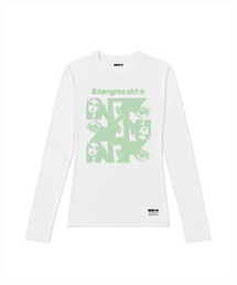 セミクロップド 8k mint 長袖Tシャツ [ホワイト]