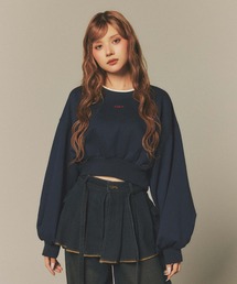 バックプリントショートスウェット