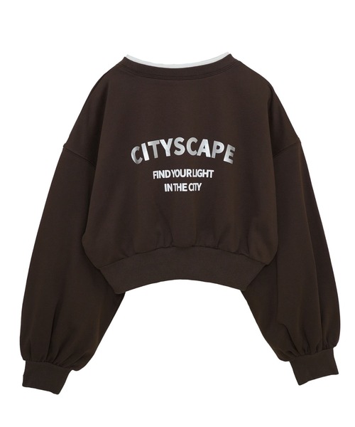 Amly City(アンリーシティ)の「バックプリントショートスウェット(スウェット・レディース・グレー/ネイビー/ブラウン・FREE)」の16枚目の写真