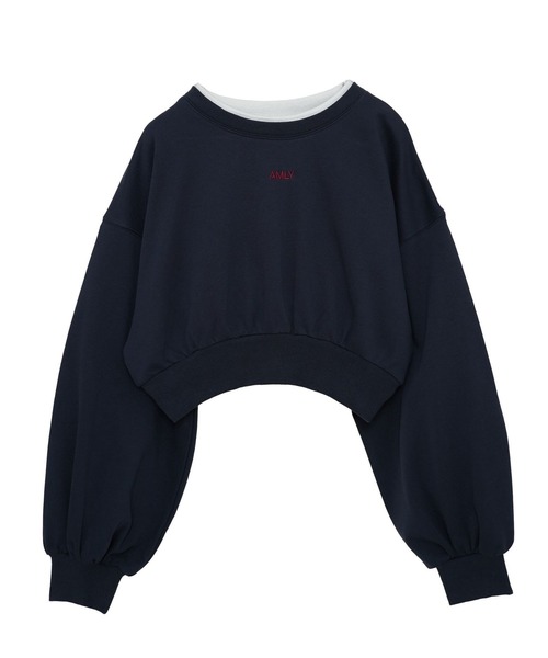 Amly City(アンリーシティ)の「バックプリントショートスウェット(スウェット・レディース・グレー/ネイビー/ブラウン・FREE)」の17枚目の写真