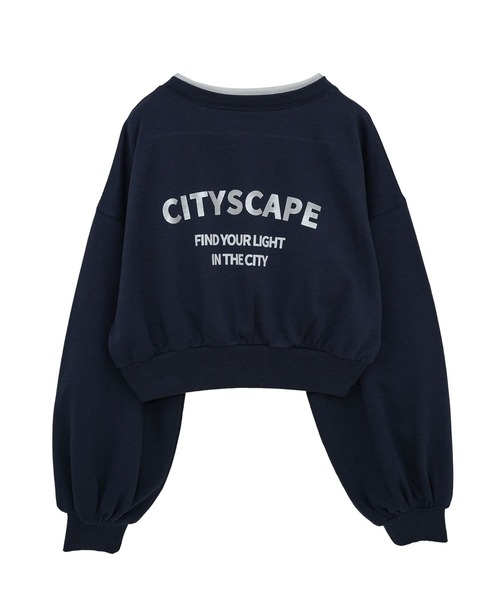 Amly City(アンリーシティ)の「バックプリントショートスウェット(スウェット・レディース・グレー/ネイビー/ブラウン・FREE)」の18枚目の写真