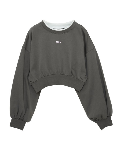 Amly City(アンリーシティ)の「バックプリントショートスウェット(スウェット・レディース・グレー/ネイビー/ブラウン・FREE)」の19枚目の写真