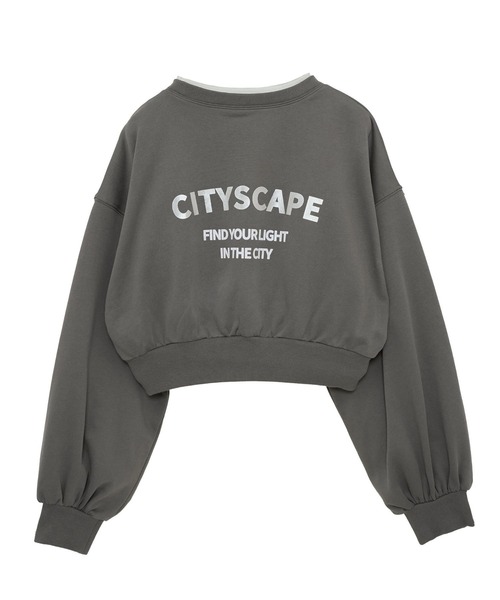 Amly City(アンリーシティ)の「バックプリントショートスウェット(スウェット・レディース・グレー/ネイビー/ブラウン・FREE)」の20枚目の写真