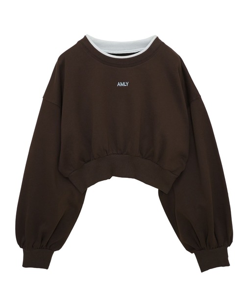 Amly City(アンリーシティ)の「バックプリントショートスウェット(スウェット・レディース・グレー/ネイビー/ブラウン・FREE)」の15枚目の写真