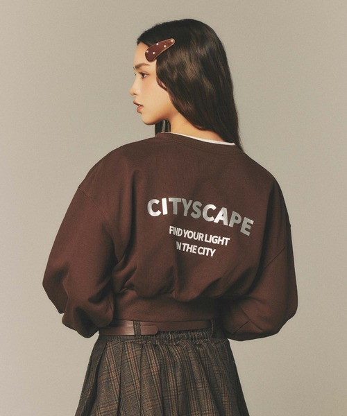 Amly City(アンリーシティ)の「バックプリントショートスウェット(スウェット・レディース・グレー/ネイビー/ブラウン・FREE)」の21枚目の写真