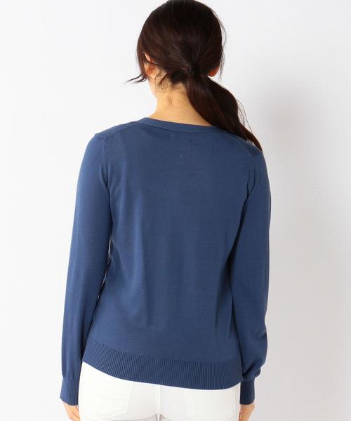 coen（コーエン）の「コットンモダールVネックカーディガン（カーディガン/ボレロ・レディース・ブラック/イエロー/ライトグレー/コバルトブルー・LARGE/MEDIUM）」の5枚目の写真