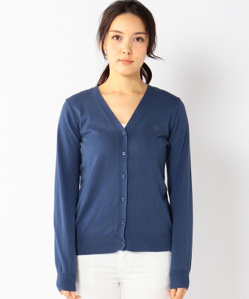coen（コーエン）の「コットンモダールVネックカーディガン（カーディガン/ボレロ・レディース・ブラック/イエロー/ライトグレー/コバルトブルー・LARGE/MEDIUM）」の6枚目の写真