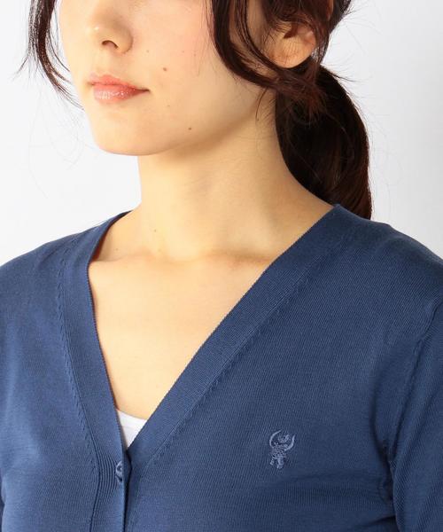 coen（コーエン）の「コットンモダールVネックカーディガン（カーディガン/ボレロ・レディース・ブラック/イエロー/ライトグレー/コバルトブルー・LARGE/MEDIUM）」の8枚目の写真