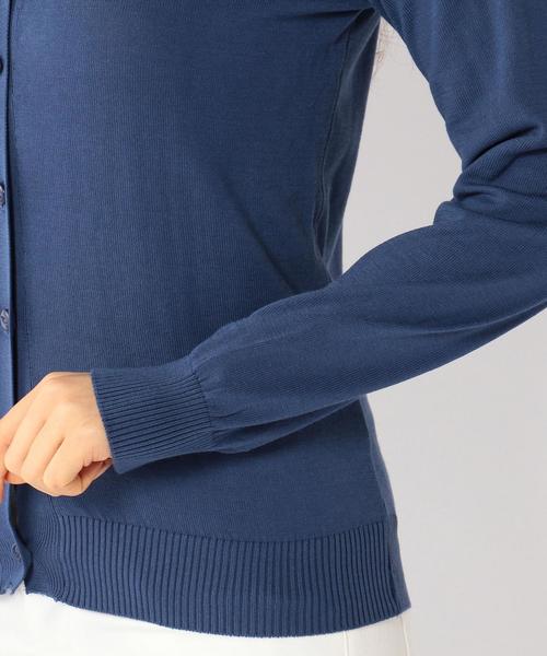 coen（コーエン）の「コットンモダールVネックカーディガン（カーディガン/ボレロ・レディース・ブラック/イエロー/ライトグレー/コバルトブルー・LARGE/MEDIUM）」の9枚目の写真