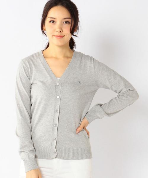 coen（コーエン）の「コットンモダールVネックカーディガン（カーディガン/ボレロ・レディース・ブラック/イエロー/ライトグレー/コバルトブルー・LARGE/MEDIUM）」の20枚目の写真