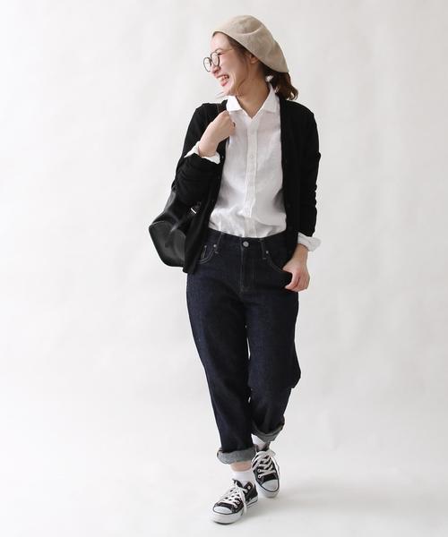 coen（コーエン）の「コットンモダールVネックカーディガン（カーディガン/ボレロ・レディース・ブラック/イエロー/ライトグレー/コバルトブルー・LARGE/MEDIUM）」の21枚目の写真