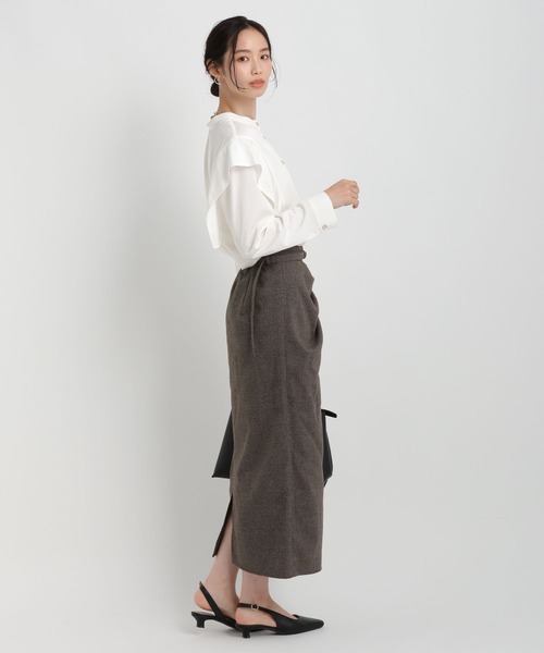 Andemiu(アンデミュウ)の「2WAYスクエアデザインブラウス/1074955(シャツ/ブラウス・レディース・カーキ/オフホワイト/グレー系その他・FREE)」の6枚目の写真