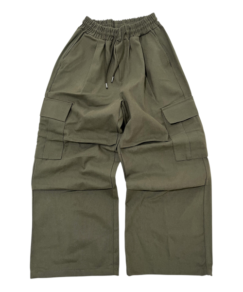 SK8ER ROCK(スケーターロック)の「コットンニータックカーゴワイドパンツ(カーキ)(その他パンツ・レディース・その他・ONE SIZE)」の1枚目の写真