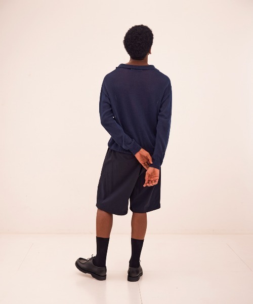 BASISBROEK（バシスブルック）の「DROOM（ニット/セーター・メンズ・ネイビー/キナリ・2/1）」の11枚目の写真