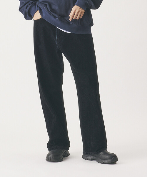 FREAK'S STORE(フリークスストア)の「ストレートシルエット フロッキー ワイドデニムパンツ(デニムパンツ・メンズ・ブラウン/ベージュ/ブラック・MEDIUM/LARGE)」の9枚目の写真