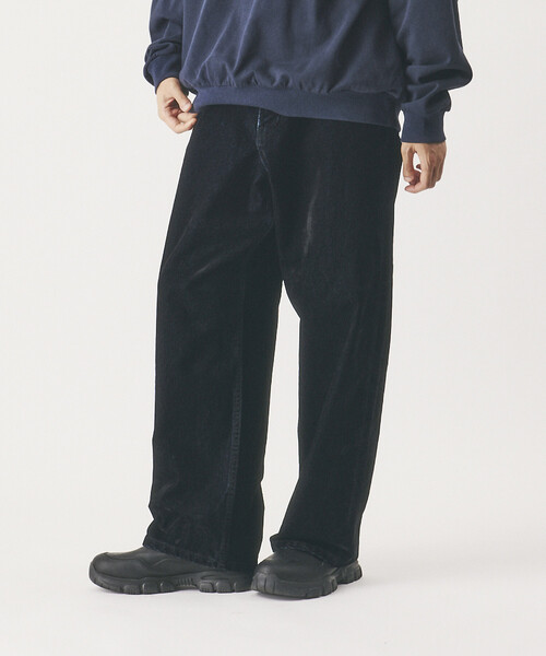 FREAK'S STORE(フリークスストア)の「ストレートシルエット フロッキー ワイドデニムパンツ(デニムパンツ・メンズ・ブラウン/ベージュ/ブラック・MEDIUM/LARGE)」の10枚目の写真