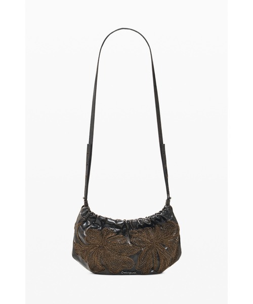 Desigual(デシグアル)の「Floral embroidery gathered shoulder bag / フローラル刺繍ギャザーショルダーバッグ(ショルダーバッグ・レディース・ブラウン・FREE)」の6枚目の写真