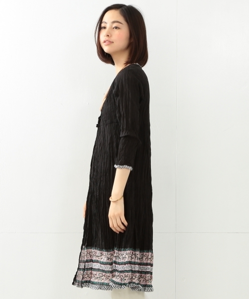 trepied（トレピエ）の「trepied / ワッシャー 8分袖 ワンピース 16SS（ワンピース・レディース・ホワイト/ブラック・ONE SIZE）」の9枚目の写真