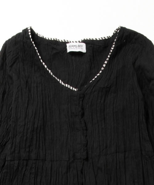 trepied（トレピエ）の「trepied / ワッシャー 8分袖 ワンピース 16SS（ワンピース・レディース・ホワイト/ブラック・ONE SIZE）」の5枚目の写真