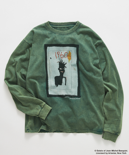 JOURNAL STANDARD(ジャーナルスタンダード)の「Jean-Michel Basquiat / ジャン=ミシェル・バスキア プリント L/S Tシャツ(Tシャツ/カットソー・メンズ・ブラック/ブラックミックス/ホワイト/アイボリー/グリーン・MEDIUM/LARGE/SMALL)」の5枚目の写真