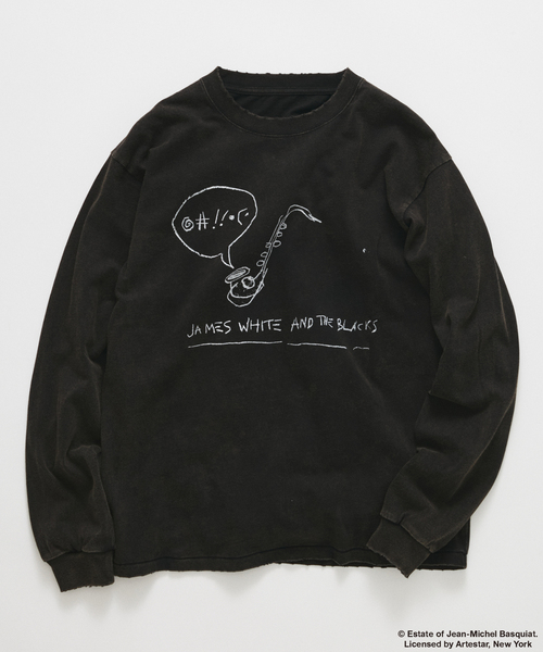 JOURNAL STANDARD(ジャーナルスタンダード)の「Jean-Michel Basquiat / ジャン=ミシェル・バスキア プリント L/S Tシャツ(Tシャツ/カットソー・メンズ・ブラック/ブラックミックス/ホワイト/アイボリー/グリーン・MEDIUM/LARGE/SMALL)」の1枚目の写真