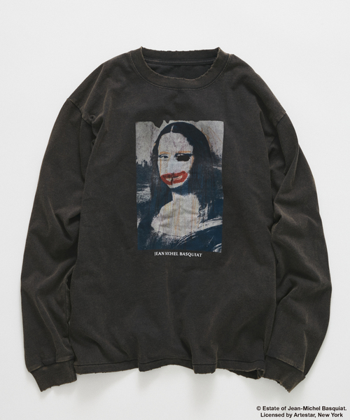 JOURNAL STANDARD(ジャーナルスタンダード)の「Jean-Michel Basquiat / ジャン=ミシェル・バスキア プリント L/S Tシャツ(Tシャツ/カットソー・メンズ・ブラック/ブラックミックス/ホワイト/アイボリー/グリーン・MEDIUM/LARGE/SMALL)」の4枚目の写真