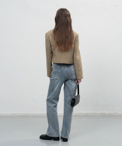 GENERAL IDEA(ジェネラルアイデア)の「【GENERAL IDEA】タイノーカラーウールブレンドジャケット / TIE COLLARLESS WOOL JACKET(ノーカラージャケット・レディース・ブラウン/グレー/ベージュ・M/L/S)」の11枚目の写真