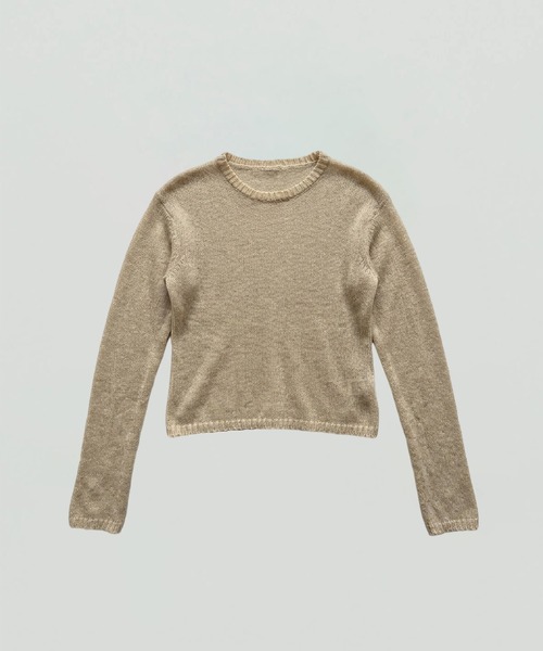 kiehtova（キエトヴァ）の「【kiehtova】FINE BASIC KNIT TOPS/ファイン ベーシック ニット トップス KTWR76（ニット/セーター・レディース・グレー/ベージュ/ブラック・FREE）」の13枚目の写真