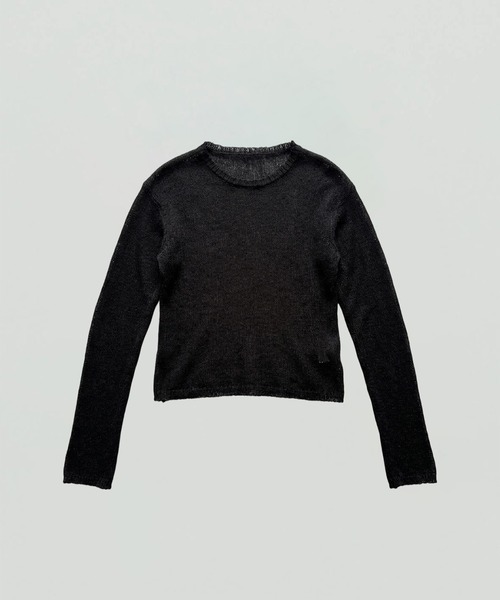 kiehtova（キエトヴァ）の「【kiehtova】FINE BASIC KNIT TOPS/ファイン ベーシック ニット トップス KTWR76（ニット/セーター・レディース・グレー/ベージュ/ブラック・FREE）」の6枚目の写真