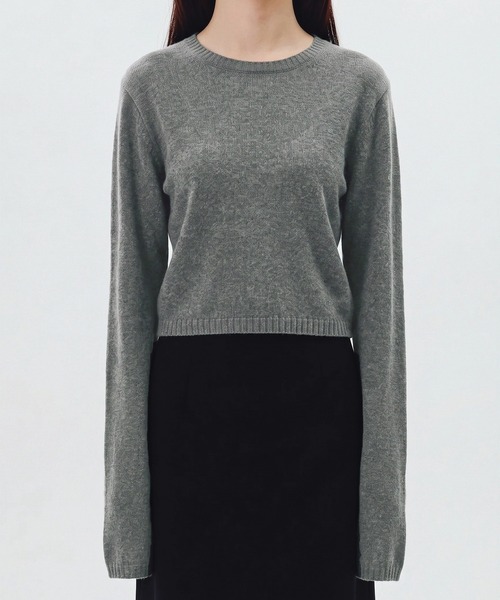kiehtova（キエトヴァ）の「【kiehtova】FINE BASIC KNIT TOPS/ファイン ベーシック ニット トップス KTWR76（ニット/セーター・レディース・グレー/ベージュ/ブラック・FREE）」の8枚目の写真