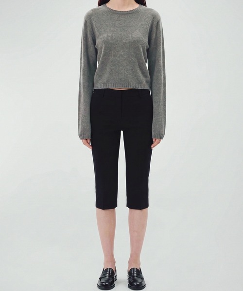 kiehtova（キエトヴァ）の「【kiehtova】FINE BASIC KNIT TOPS/ファイン ベーシック ニット トップス KTWR76（ニット/セーター・レディース・グレー/ベージュ/ブラック・FREE）」の9枚目の写真