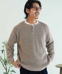 JIGGYS SHOP（ジギーズショップ）の「ヘンリーネック 畦編み ニット セーター（ニット/セーター）」