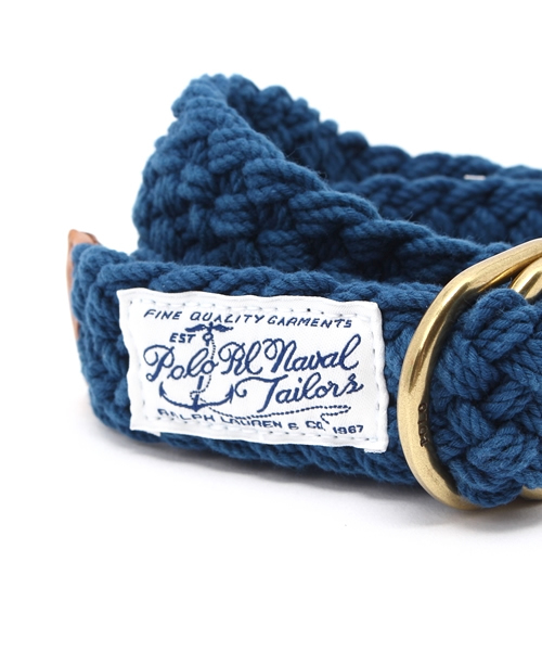 POLO RALPH LAUREN ブレーデッド コットン ベルト M 赤 POLO RALPH LAUREN（ポロ ラルフ ローレン）の「ブレーデッド