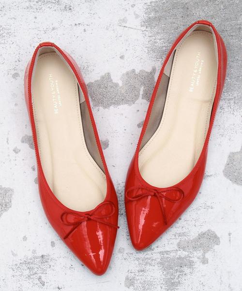 BEAUTY&YOUTH UNITED ARROWS(ビューティーアンドユースユナイテッドアローズ)の「BY∴ エナメルポインテッドバレエシューズ ◆(バレエシューズ・レディース・ブラック/グレー/レッド/ワインレッド/ピンク/ライトグレー/その他1・35h/36h/37h/37/36/38)」の10枚目の写真