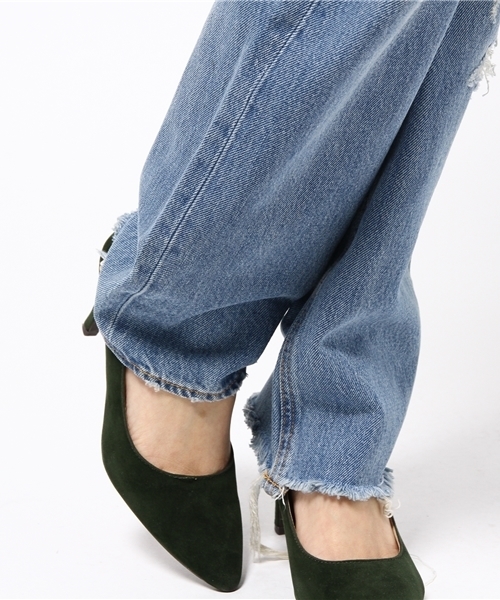 RODEO CROWNS WIDE BOWL(ロデオクラウンズワイドボウル)の「VINTAGE クラッシュ ストレート(デニムパンツ・レディース・ライトブルー・28inch/26inch/25inch/24inch/27inch)」の8枚目の写真