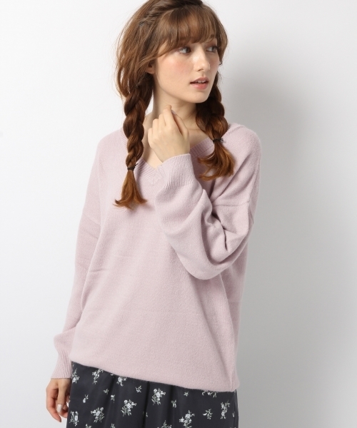 Heather(ヘザー)の「7Gベーシックルーズニット 726037(ニット/セーター・レディース・チャコールグレー/グレー/アイボリー/パープル・FREE)」の4枚目の写真