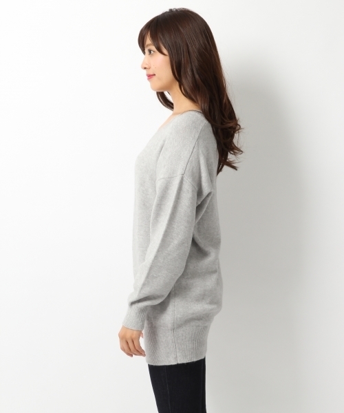 Heather(ヘザー)の「7Gベーシックルーズニット 726037(ニット/セーター・レディース・チャコールグレー/グレー/アイボリー/パープル・FREE)」の5枚目の写真