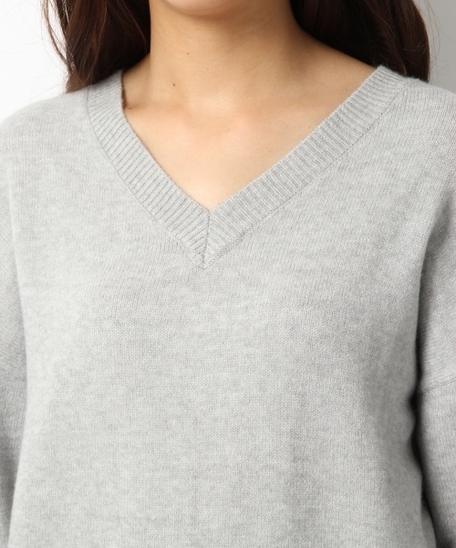Heather(ヘザー)の「7Gベーシックルーズニット 726037(ニット/セーター・レディース・チャコールグレー/グレー/アイボリー/パープル・FREE)」の6枚目の写真