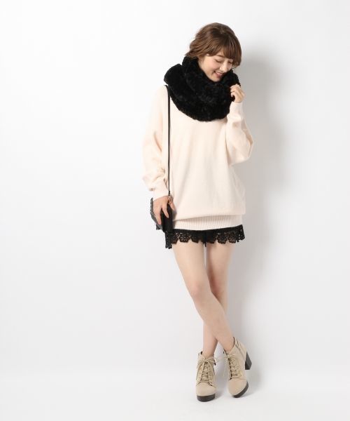 Heather(ヘザー)の「7Gベーシックルーズニット 726037(ニット/セーター・レディース・チャコールグレー/グレー/アイボリー/パープル・FREE)」の10枚目の写真