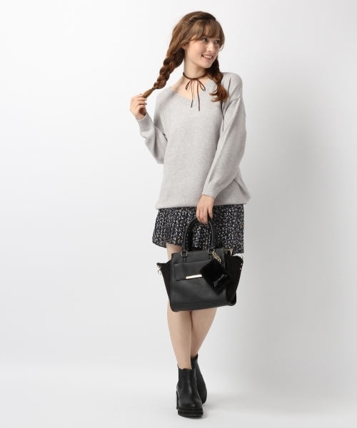 Heather(ヘザー)の「7Gベーシックルーズニット 726037(ニット/セーター・レディース・チャコールグレー/グレー/アイボリー/パープル・FREE)」の14枚目の写真