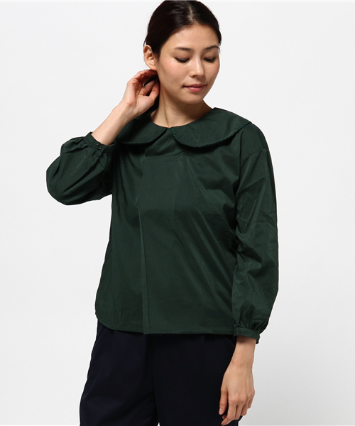 MERLOT（メルロー）の「ビッグ襟なみテープブラウス2305（シャツ/ブラウス・レディース・ブラック/ホワイト/グリーン系その他2/ピンク/グリーン/ブルー・FREE）」の5枚目の写真