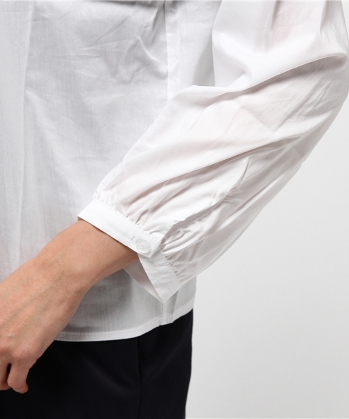 MERLOT（メルロー）の「ビッグ襟なみテープブラウス2305（シャツ/ブラウス・レディース・ブラック/ホワイト/グリーン系その他2/ピンク/グリーン/ブルー・FREE）」の12枚目の写真