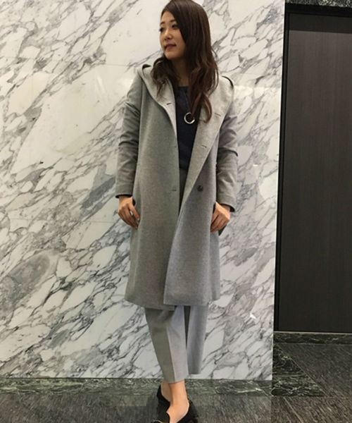 22 OCTOBRE（ヴァンドゥ－オクトーブル）の「モヘアラメニット（ニット/セーター・レディース・ブルー/ホワイト/ピンク・2）」の11枚目の写真