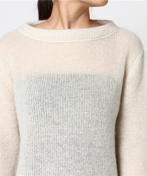 22 OCTOBRE（ヴァンドゥ－オクトーブル）の「モヘアラメニット（ニット/セーター・レディース・ブルー/ホワイト/ピンク・2）」の7枚目の写真